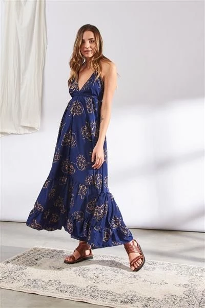 Nieuwe mode vrouwen printjurk elegant vest veter gestreepte lange